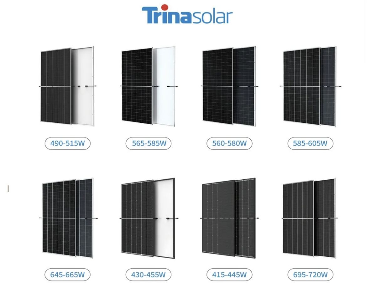 Trina 490-720W Solar Panels Bifacial Dual Glass